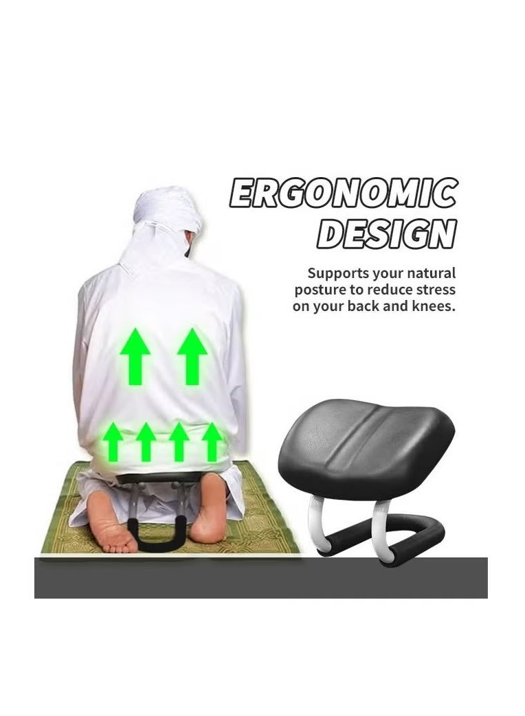 TNGames Ergonomic & Adjustable Muslim Prayer Kneeling Stool (Prostration Chair/Prayer Chair) – Back & Knee Protective, Non-slip, Multi-scenario Use (Prayer/Yoga/Meditation) - Image 4